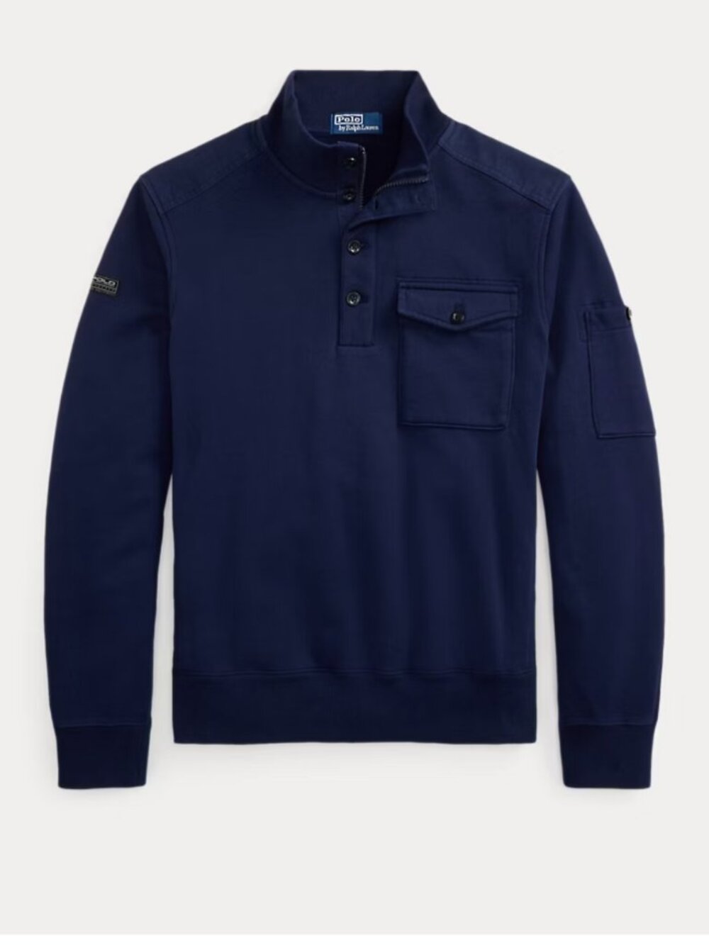 Polo Ralph Lauren Loopback Fleece Utility Sweatshirt Navy NWOT size XS